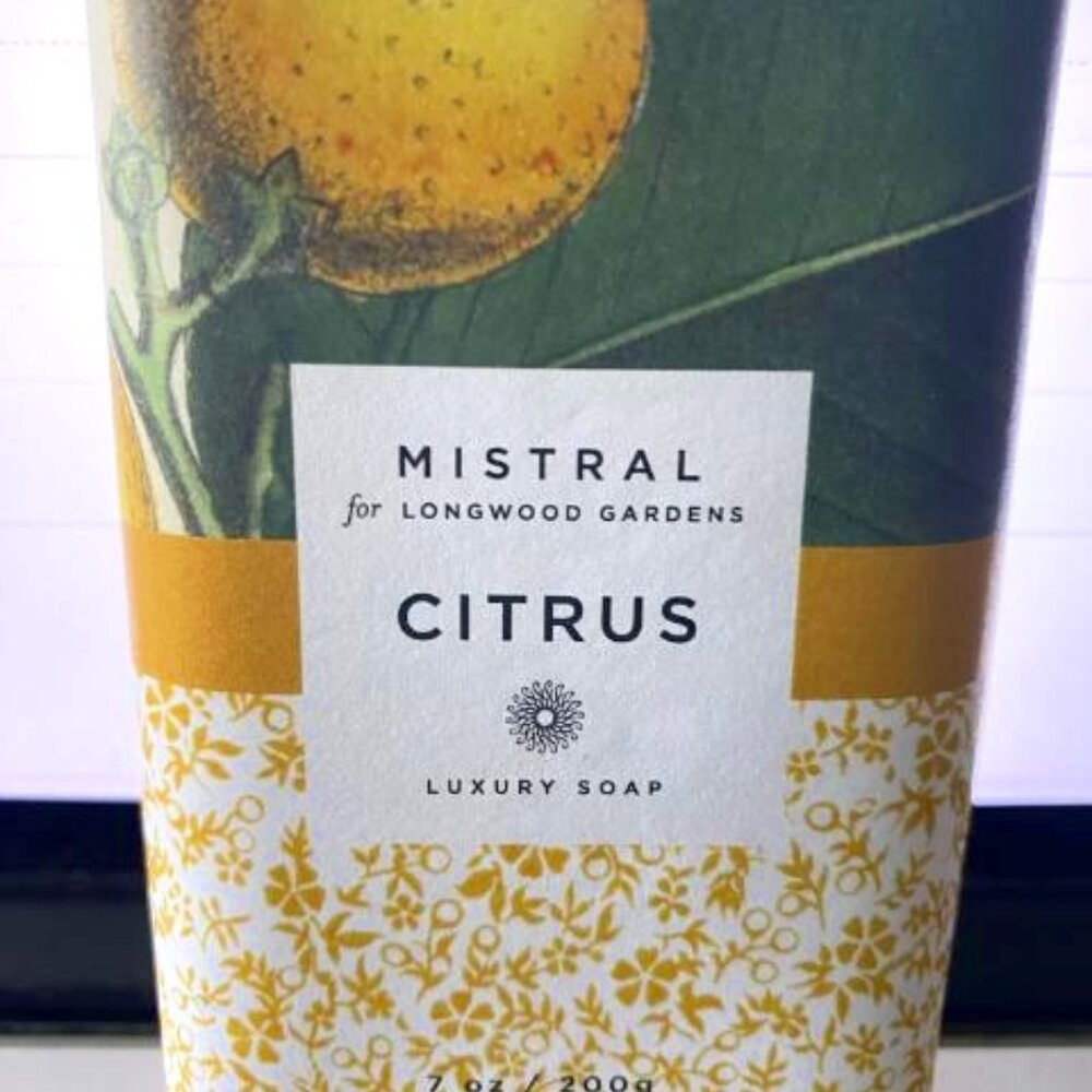 Mistral for Longwood Gardens Citrus Luxury Soap Bar 7 oz